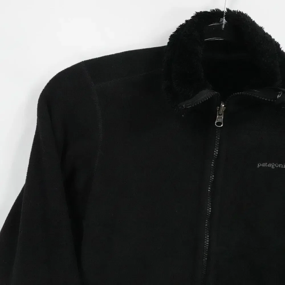 Patagonia Jacket Womens XS Black Full Zip Fleece Reversible Sherpa Pile Outdoors - Picture 3 of 16
